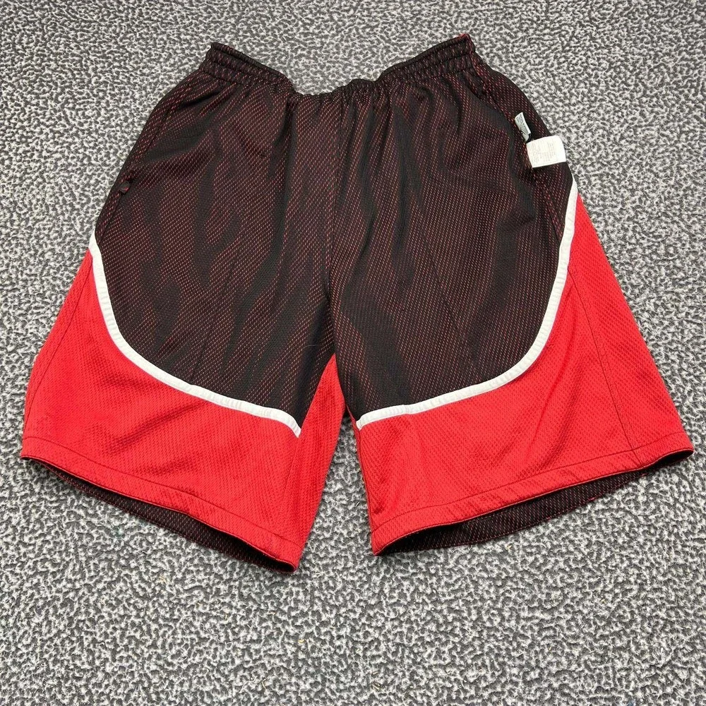 Air Jordan Athletic Shorts Men XXL Red Black Mesh Basketball Jumpman Reversible